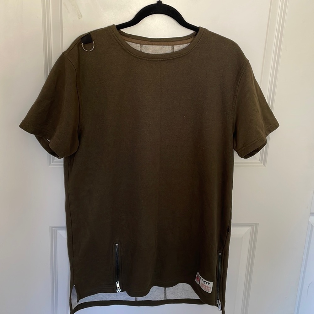 Kleep Olive French Terry Top Large Streetwear